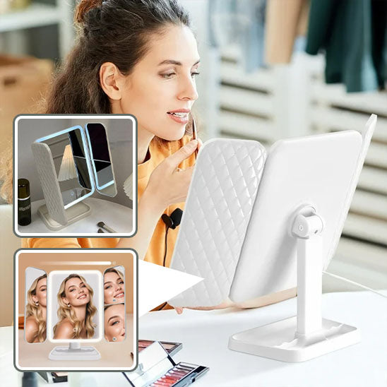 Miroir Maquillage Lumineux LED Batterie Rechargeable : Votre Allié Beauté Polyvalent