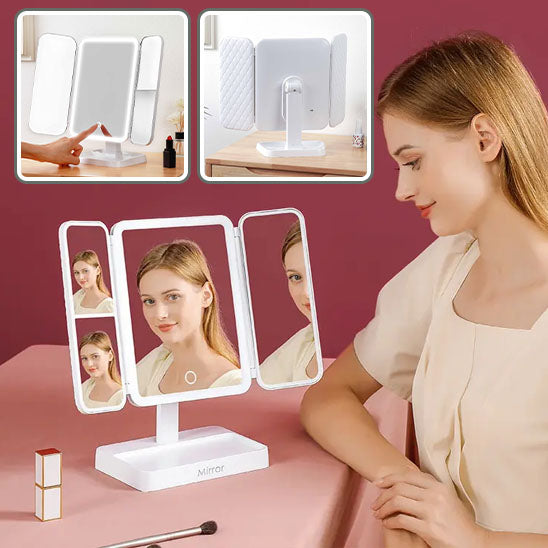 Miroir Maquillage Lumineux LED Batterie Rechargeable : Votre Allié Beauté Polyvalent