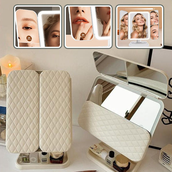 Miroir Maquillage Lumineux LED Batterie Rechargeable : Votre Allié Beauté Polyvalent